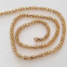 Chain Fishnet tube 6 mm Gold