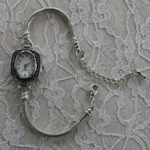 European Style Watch Dial Chain Bracelet with Carabiner Clasp 8.5 X 9.5 Cm