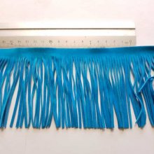 Turquoise 10 cm Wide Suede Fringe