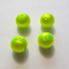 Woven bead 15 mm Fluo Green
