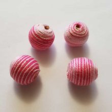 Bead woven wire 19 mm Pink