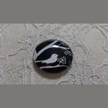 round glass cabochon 10mm birds 021 