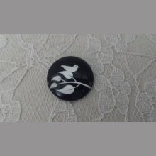 round glass cabochon 10mm birds 013 