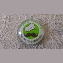 round glass cabochon 25mm mustache 038 