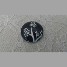 round glass cabochon 25mm birds 020 