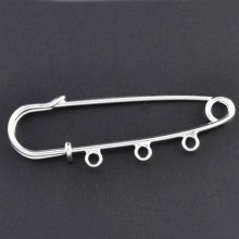Silver Nurse Pin Holder 3 rings 70x20mm N°003-par1 
