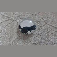 round glass cabochon 20mm cat 003 