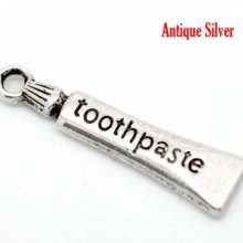 Toothpaste Tube Silver Charm