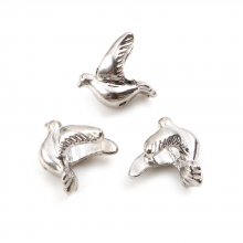 Pearl Bird Charm N°03 Silver