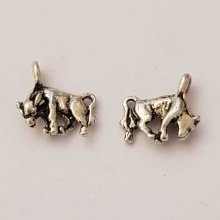 Zodiac sign charm Taurus Silver Metal N°01