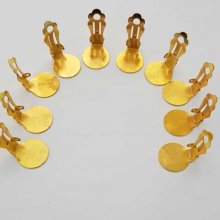 Earring Stands Clips Plateau N°01 2nd Choice x 5 Pairs Gold