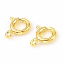Gold plated round spring clasp N°01 Gold