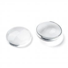 10 Cabochons Round 40 mm clear glass R016-40