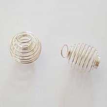 Pearl Spiral Spring Cage 23 mm Silver N°03