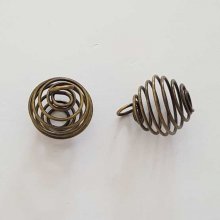 Pearl Spiral Spring Cage 19 mm Bronze N°04