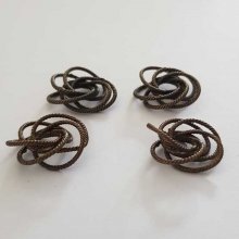 Spiral bead flower 18 mm Bronze N°01