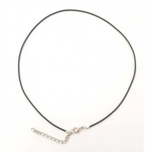 1 necklace choker 48 cm round pvc 1.5 mm clasp
