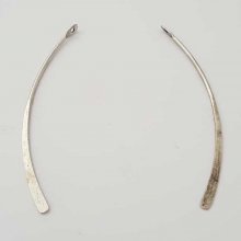 Bar Curved Metal Rod Silver 1 ring N°01 Silver