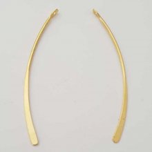 Bar Curved Metal Rod Silvered 1 ring N°01 Gold