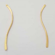 Bar Curved Metal Rod Silvered 1 ring N°03 Gold
