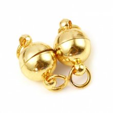 Magnetic Ball Clasp 20 x 8 mm 18K Real Gold Plated