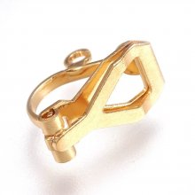 Earring Holder Stainless Steel Clip N°05 x 1 pair gold