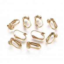 Earring Holder Stainless Steel Clip N°04 x 1 pair gold