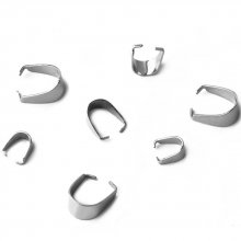 x 5 Bélières à pincer en Acier Inoxydable 5 x 10 mm Argent N°02