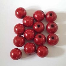 Perle Magique Ronde 10 mm Rouge x 10