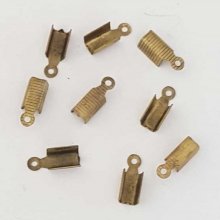 10 Embouts à coller Serres Cordons Bronze 8 x 5 mm N°02