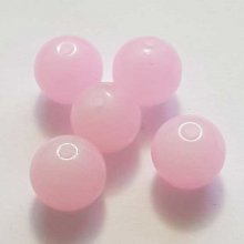 Perle Verre Ronde 12 mm Rose 01 x 1 Pièce