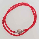 European bracelet 2 turns braided Clip Uni 05 20cm