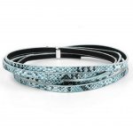 Leather 05 mm Blue snake skin design 1 meter