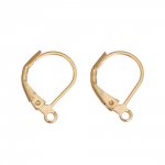 Support Boucle d'oreille Dormeuse N°16 Plaqué Or 14K x 5 paires