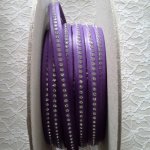 Leather B-Viola 10 mm Swarovski Strass per 20 cm