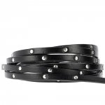 Black Leather 05 mm Rivet per 20 cm