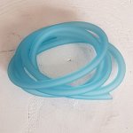 1 meter Pvc Hollow cord 6,5 mm Aquamarine 2