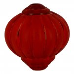 Pearl Lucite Red Striated Lampwork