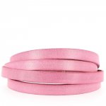 Flat Leather Fushia Light 10 mm Smooth by 20 cm