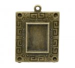 1 rectangular cabochon holder N°01 Bronze