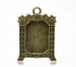 1 rectangular cabochon holder N°02 Bronze