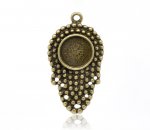 1 support cabochon 12 mm N°09 Bronze