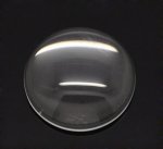 Cabochon Round 14 mm in transparent burr glass N°04