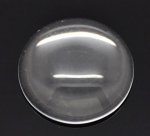 Cabochon Round 16 mm in transparent burr glass N°06