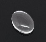 Oval Cabochon 10 x 14 mm x 2 pieces of clear burr glass N°16