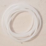 1 meter of hollow pvc cord of 2 mm White.