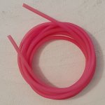 1 meter of hollow pvc cord of 2 mm Fushia.