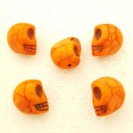 Lot 02 Howlite Tinted Skulls 18 mm