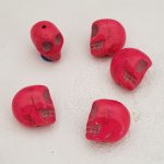 Lot 13 Howlite Tinted Skulls 18 mm