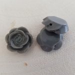 Synthetic flower 17 mm N°04-06 Dark grey